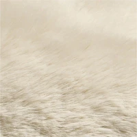 Travertine Beige Faux Fur 23x23 Throw Pillow Cover