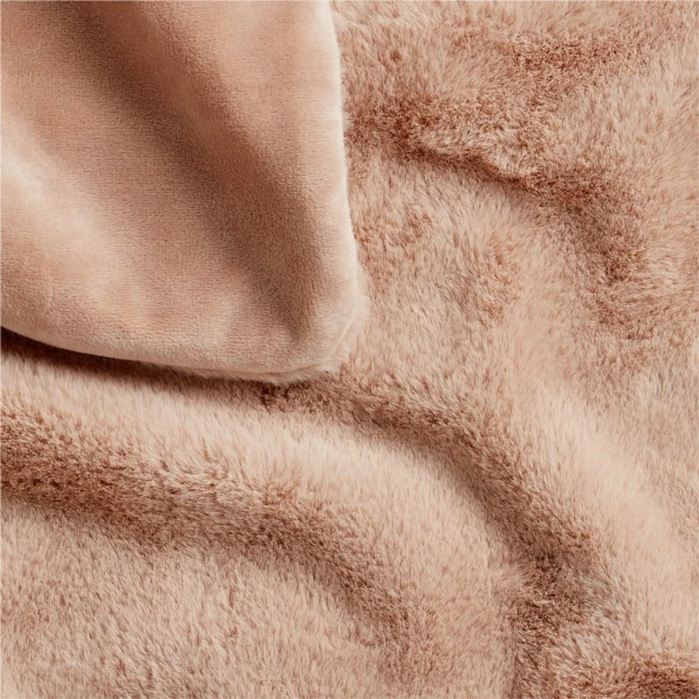 Brown Faux Fur Baby Stroller Blanket