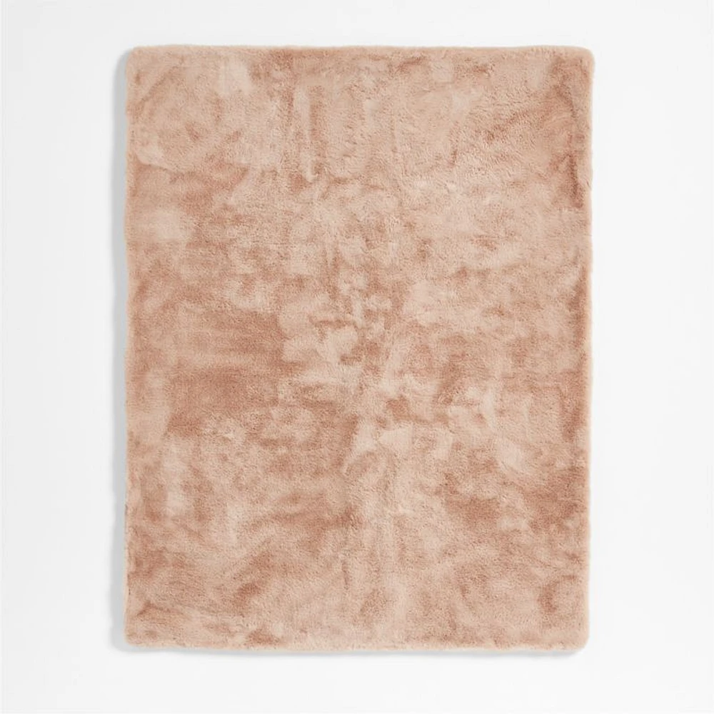 Brown Faux Fur Baby Stroller Blanket