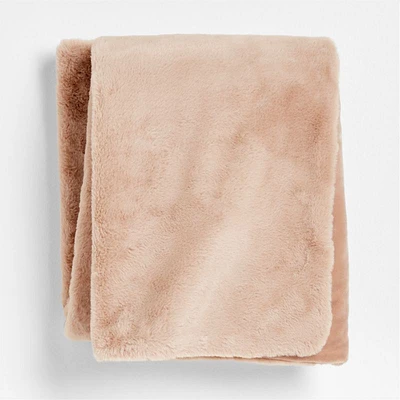 Brown Faux Fur Baby Stroller Blanket