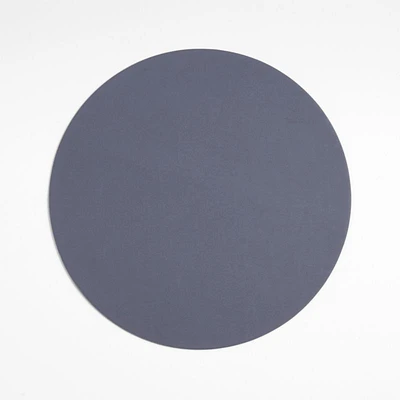 Rizzo Round Reversible Grey Faux Leather Placemat