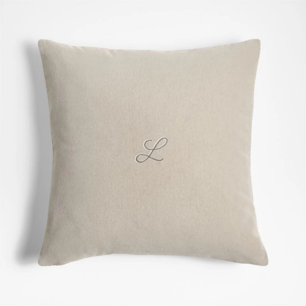 Faux Mohair Recycled 20x20 Moonbeam White Throw Pillow Cover