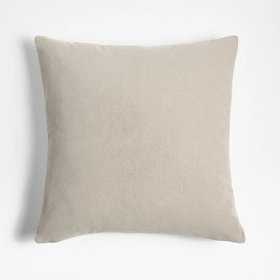 Faux Mohair Recycled 20x20 Moonbeam White Throw Pillow Cover
