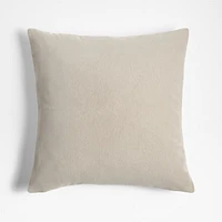 Faux Mohair Recycled 20x20 Moonbeam White Throw Pillow Cover