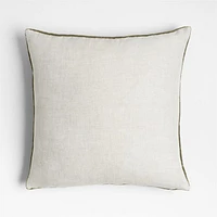 Faux Mohair Linen 20"x20" Garden Green Throw Pillow Cover