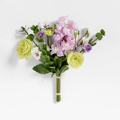 Faux Purple and Green Ranunculus Bouquet