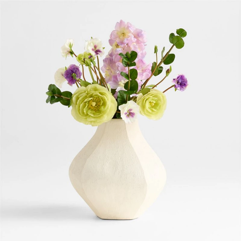Faux Purple and Green Ranunculus Bouquet
