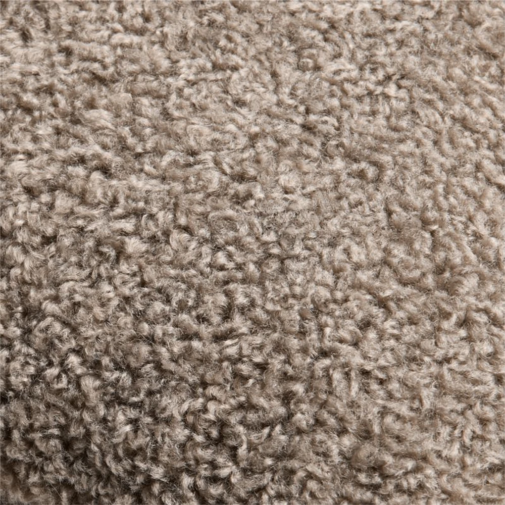 Faux Shearling 20x20 Clay Taupe Throw Pillow Cover