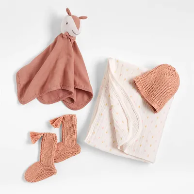 Fawn 4-Piece Baby Swaddle Gift Set