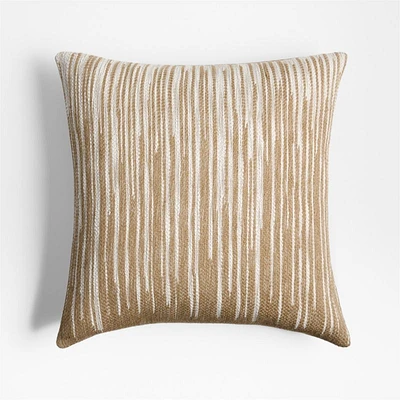 Fedo Wool Blend 20"x20" Camel Tan Throw Pillow Cover
