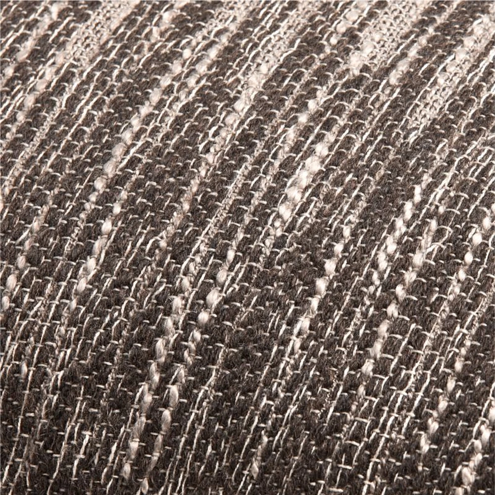 Fedo Wool Blend 22x15 Deep Brown Throw Pillow Cover