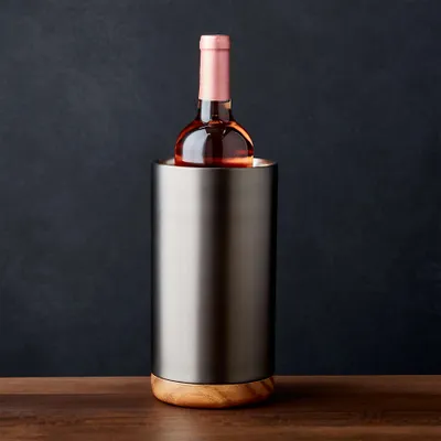 Fenton Graphite and Wood Wine Cooler