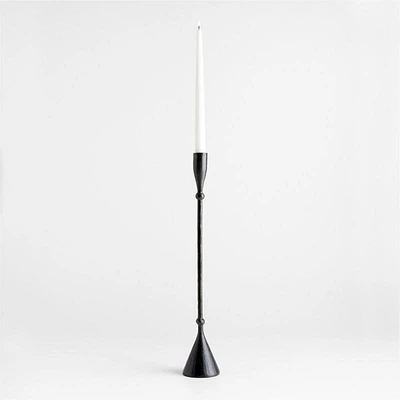 Ferric Large Black Metal Taper Candle Holder