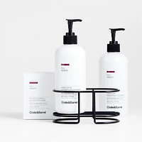 Fig + Amber Hand Soap, Lotion and Candle Set with Matte Black Caddy