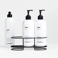 Fig + Amber Hand Soap, Lotion and Dish Soap Set with Matte Black Caddy