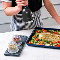 FinaMill Black Rechargeable Spice Grinder and Tray