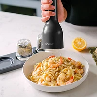 FinaMill Black Rechargeable Spice Grinder and Tray