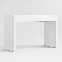 Finn White Wood 2-Drawer Kids Desk