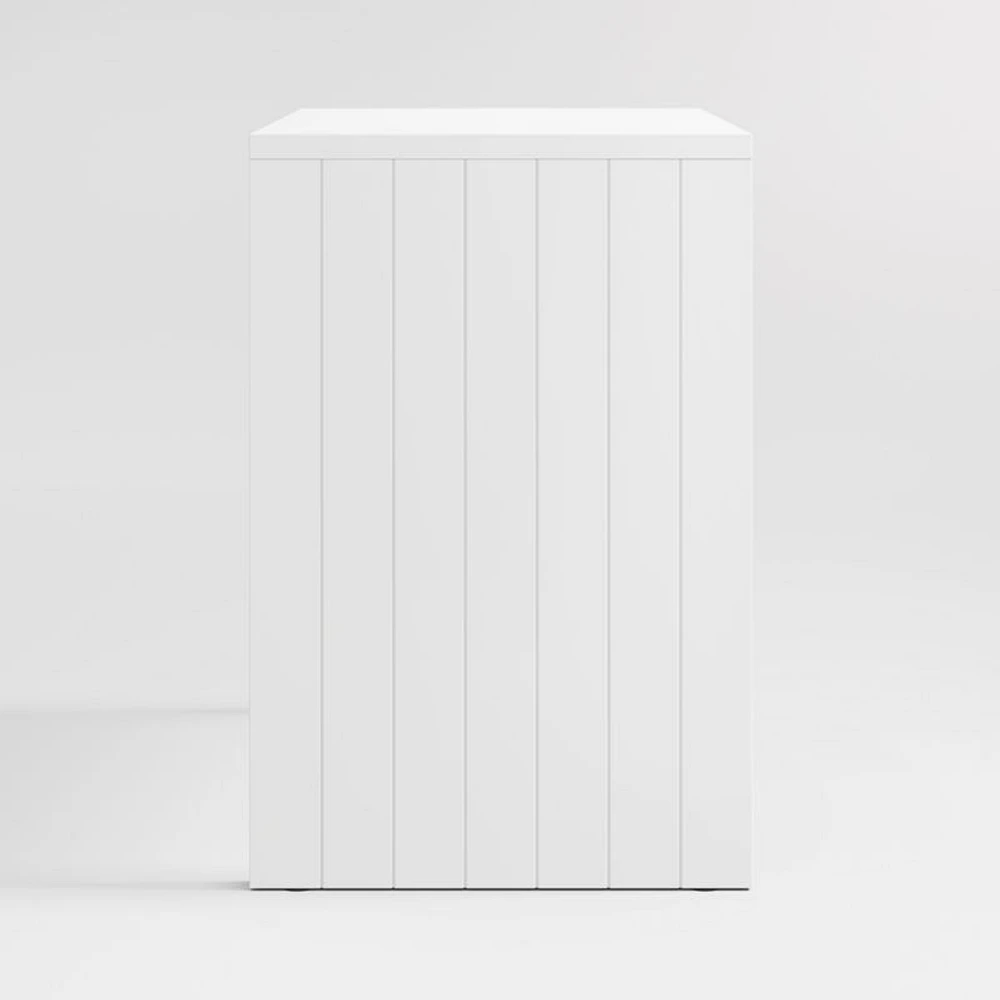 Finn White Wood 2-Drawer Kids Desk