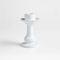 Firenze 5" White Ceramic Taper Candle Holder