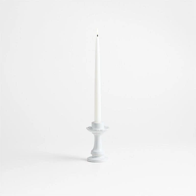 Firenze 5" White Ceramic Taper Candle Holder