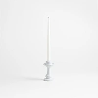 Firenze 5" White Ceramic Taper Candle Holder