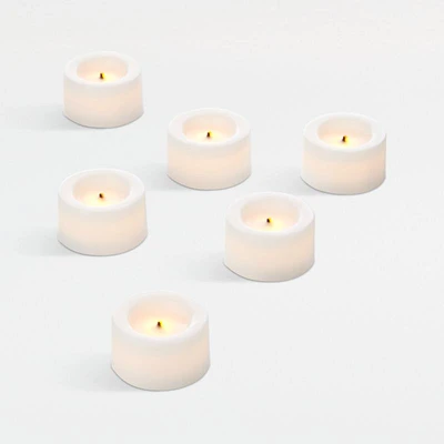 Flameless White Tealights, Set of 6