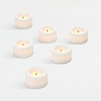 Flameless White Tealights, Set of 6