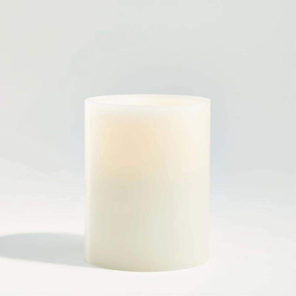 Warm White Flameless 4"x5" Wax Pillar Candle