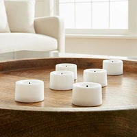 Flameless White Tealights, Set of 6