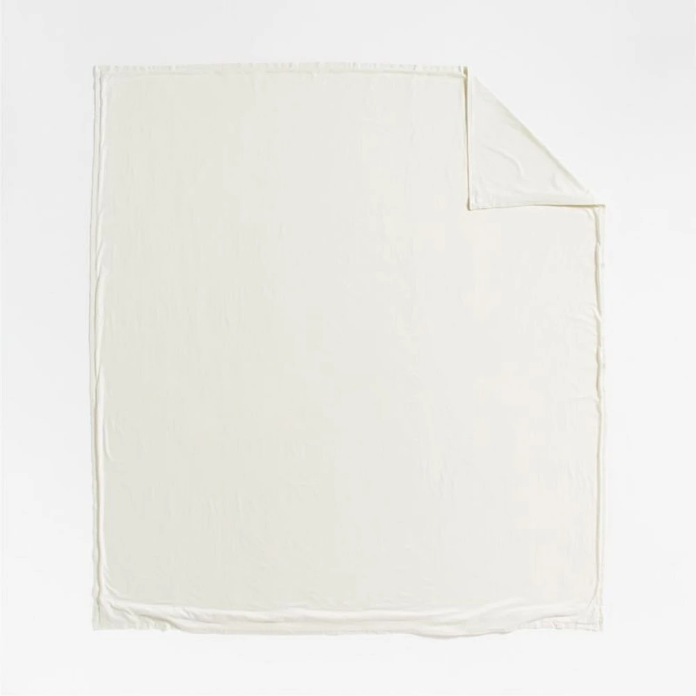 Cozysoft Organic Flannel Arctic Ivory Full/Queen Duvet Cover