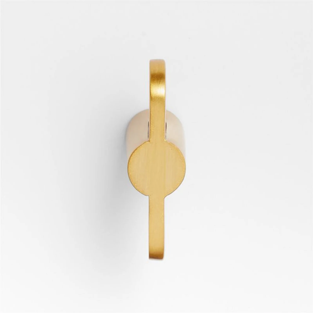 Flat Bar Brushed Brass Cabinet Knob