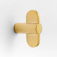Flat Bar Brushed Brass Cabinet Knob