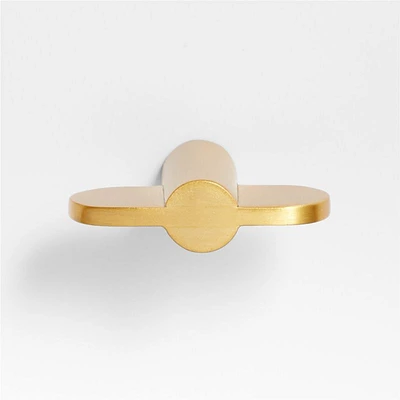 Flat Bar Brushed Brass Cabinet Knob