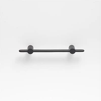 Flat 3" Matte Black Cabinet Drawer Bar Pull