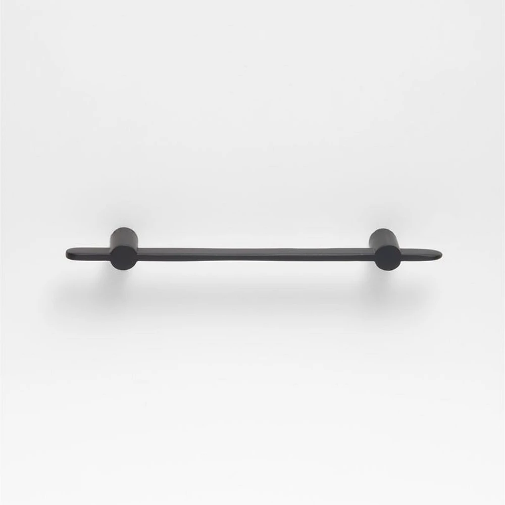 Flat 4" Matte Black Cabinet Drawer Bar Pull