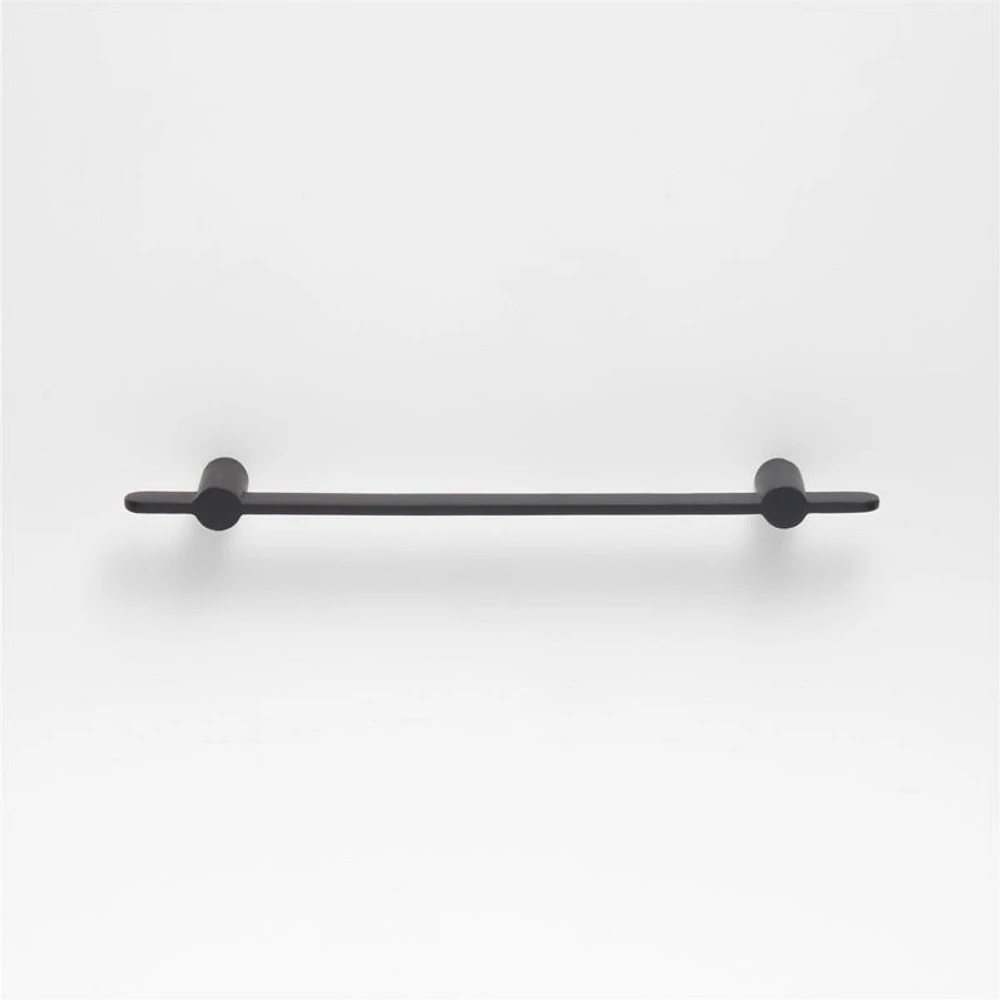 Flat 5" Matte Black Cabinet Drawer Bar Pull