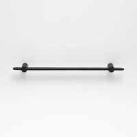 Flat 6" Matte Black Cabinet Drawer Bar Pull