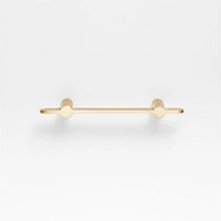 Flat 3" Brushed Brass Cabinet Drawer Bar Pull