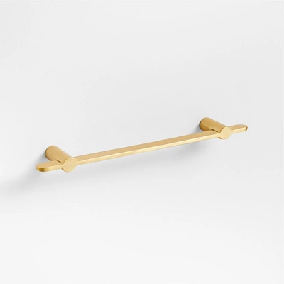 Flat 5" Brushed Brass Cabinet Drawer Bar Pull
