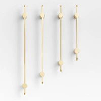 Flat 3" Brushed Brass Cabinet Drawer Bar Pull