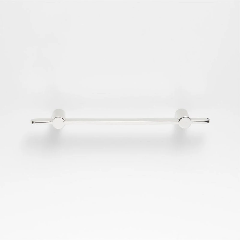 Flat 4" Polished Chrome Cabinet Drawer Bar Pull