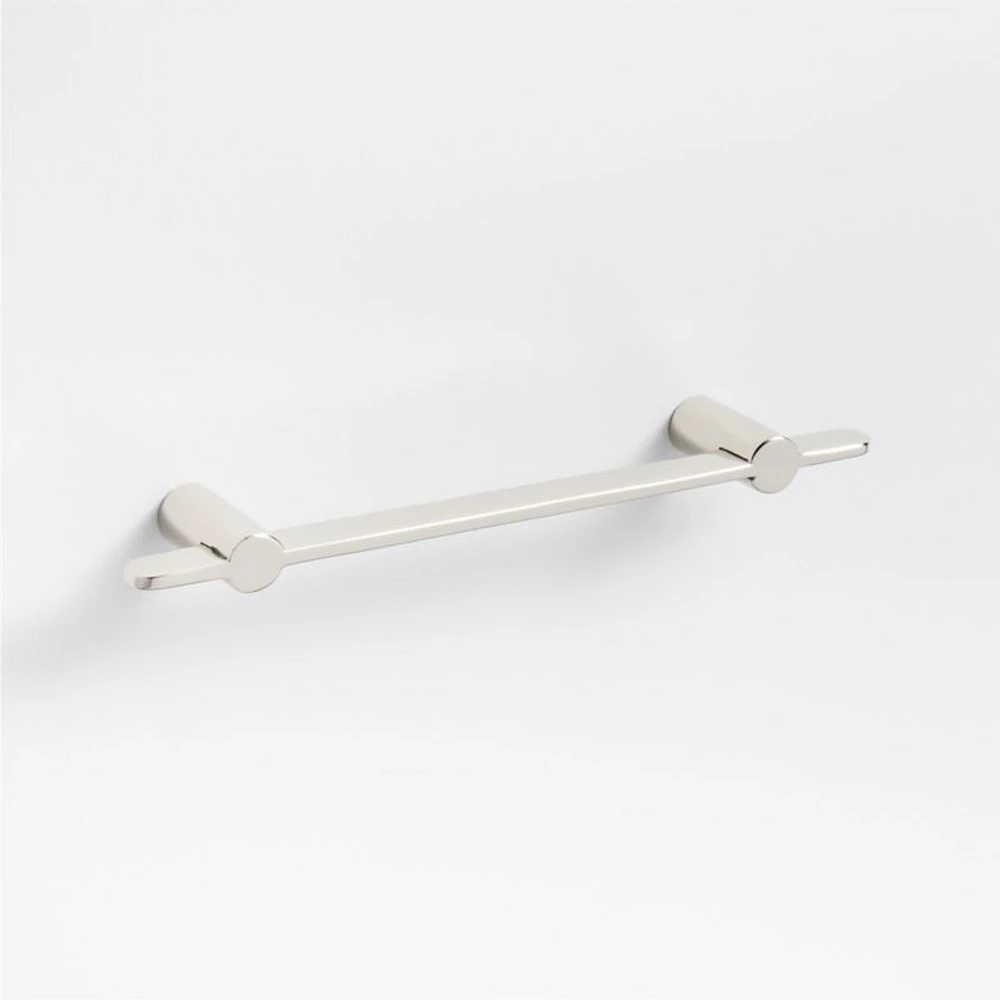Flat 4" Polished Chrome Cabinet Drawer Bar Pull