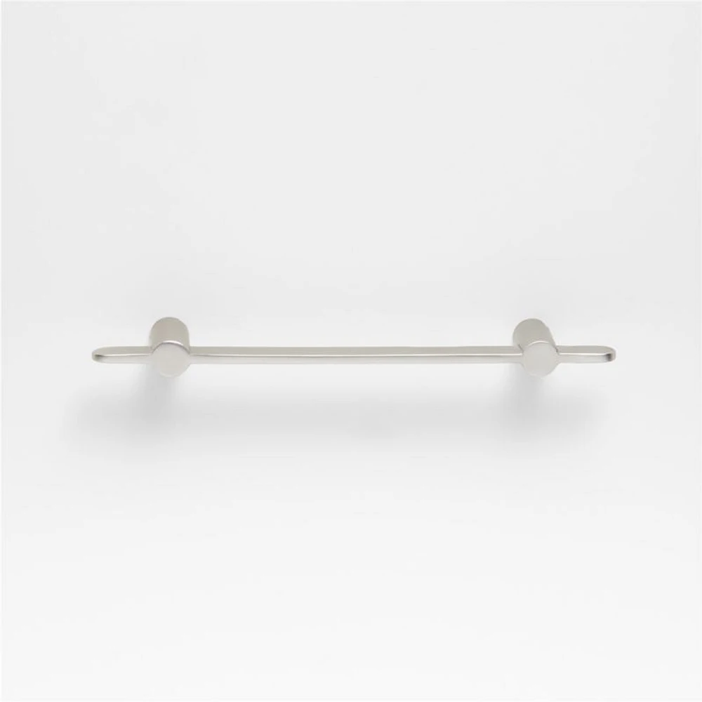 Flat 4" Brushed Nickel Cabinet Drawer Bar Pull