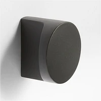 Flat Round Matte Black Cabinet Knob