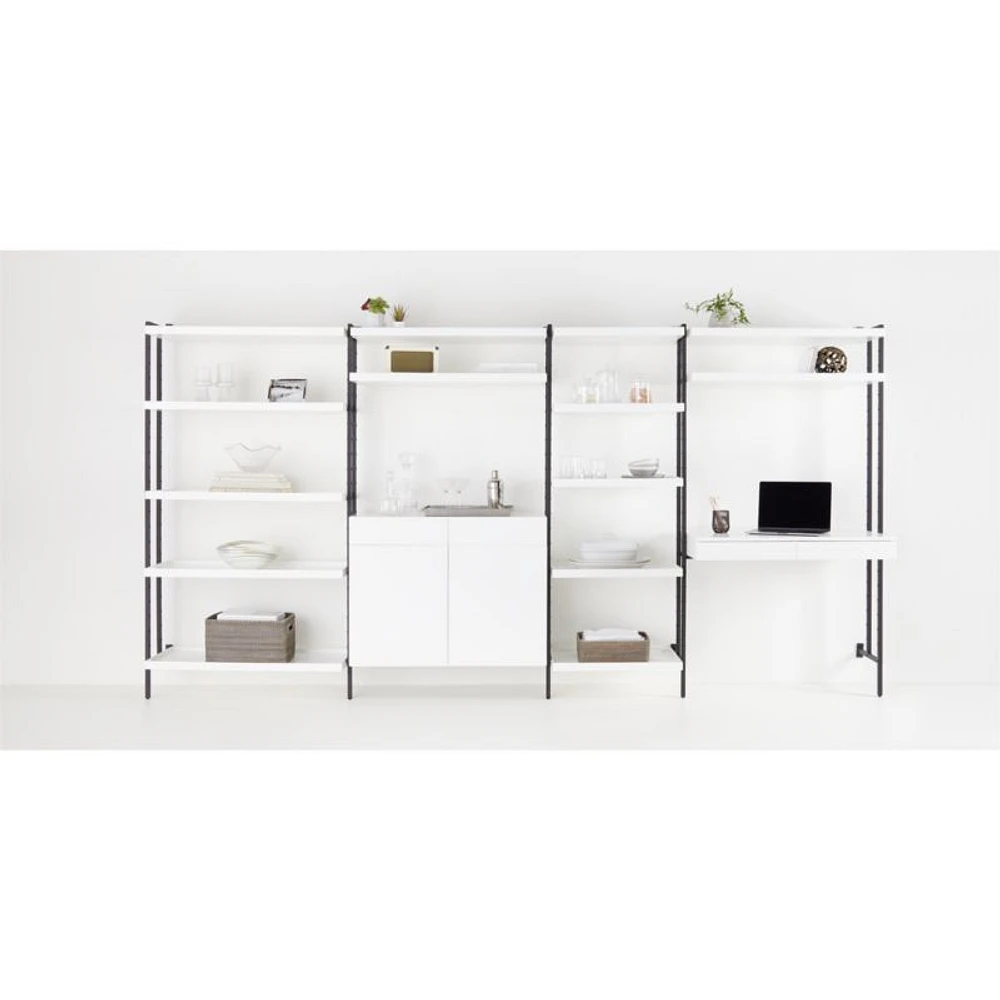 Flex White 3-Drawer Bookcase