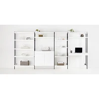 Flex White 3-Drawer Bookcase
