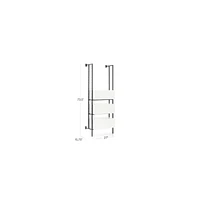 Flex White 3-Drawer Bookcase