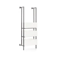 Flex White 3-Drawer Bookcase