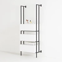 Flex White 3-Drawer Bookcase